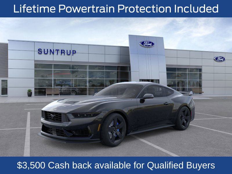 Shadow Black 2025 Ford Mustang Dark Horse Fastback RWD Coupe Rear-Wheel Drive Automatic