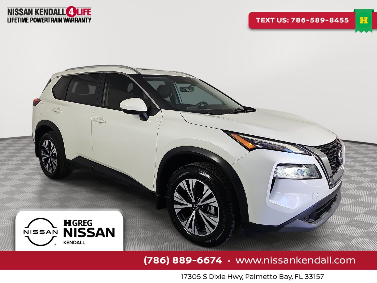 Pearl White Tricoat 2023 Nissan Rogue SUV / Crossover Front-Wheel Drive Continuously Variable Transmission