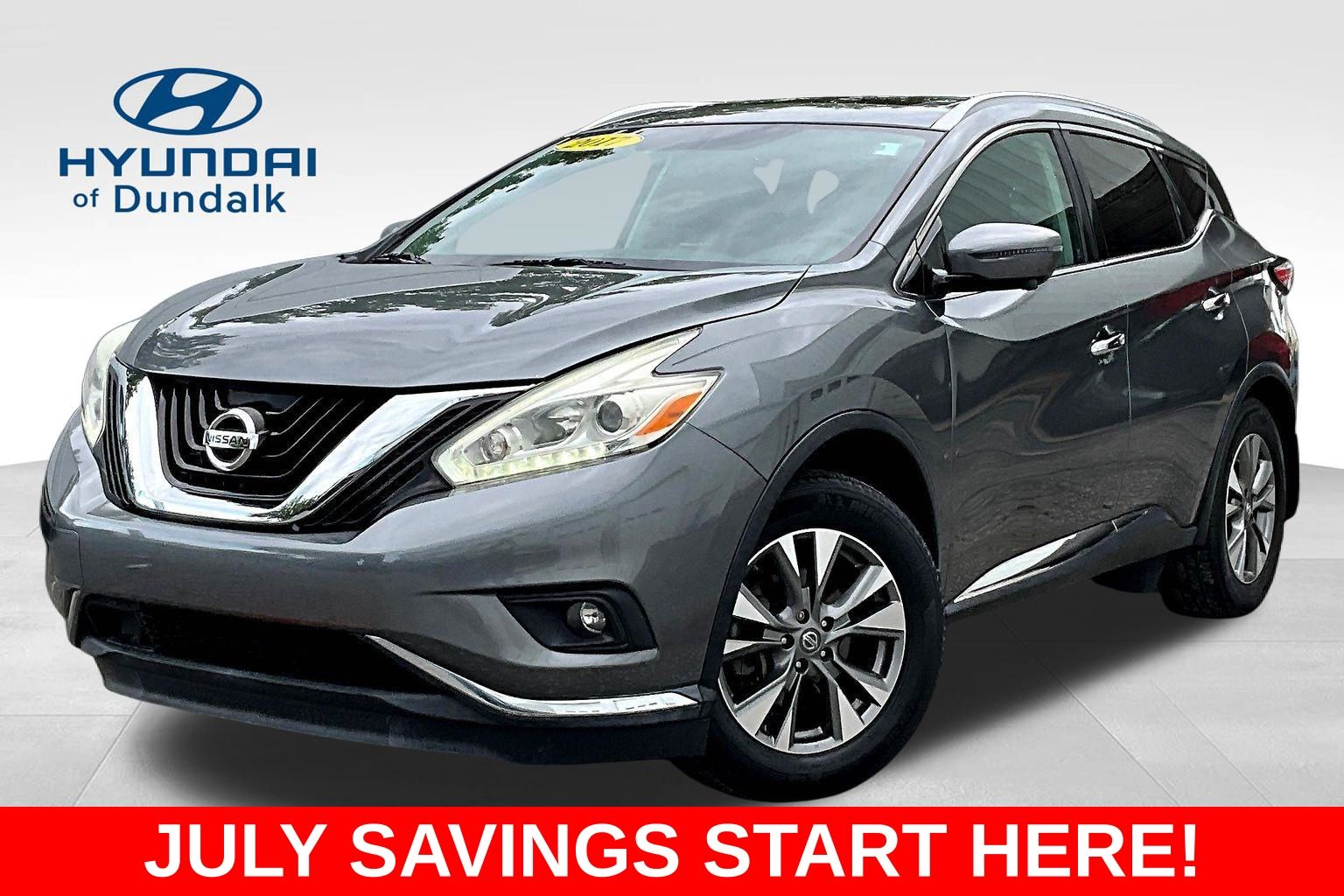 Gray (Gun Metallic) 2017 Nissan Murano SUV / Crossover All-Wheel Drive Continuously Variable Transmission