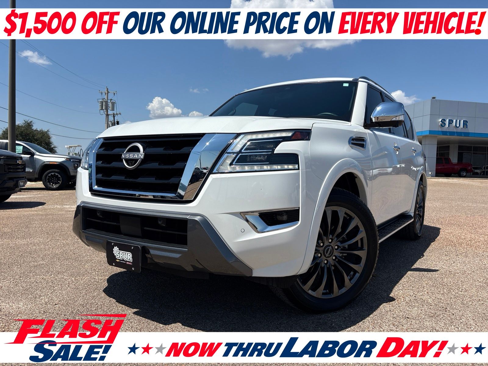Aspen White Tricoat 2024 Nissan Armada SUV / Crossover 4X2 7-Speed Automatic