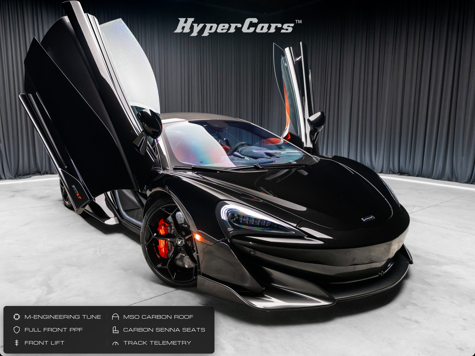 Black 2019 McLaren 600LT Coupe Rear-Wheel Drive 7-Speed Automatic
