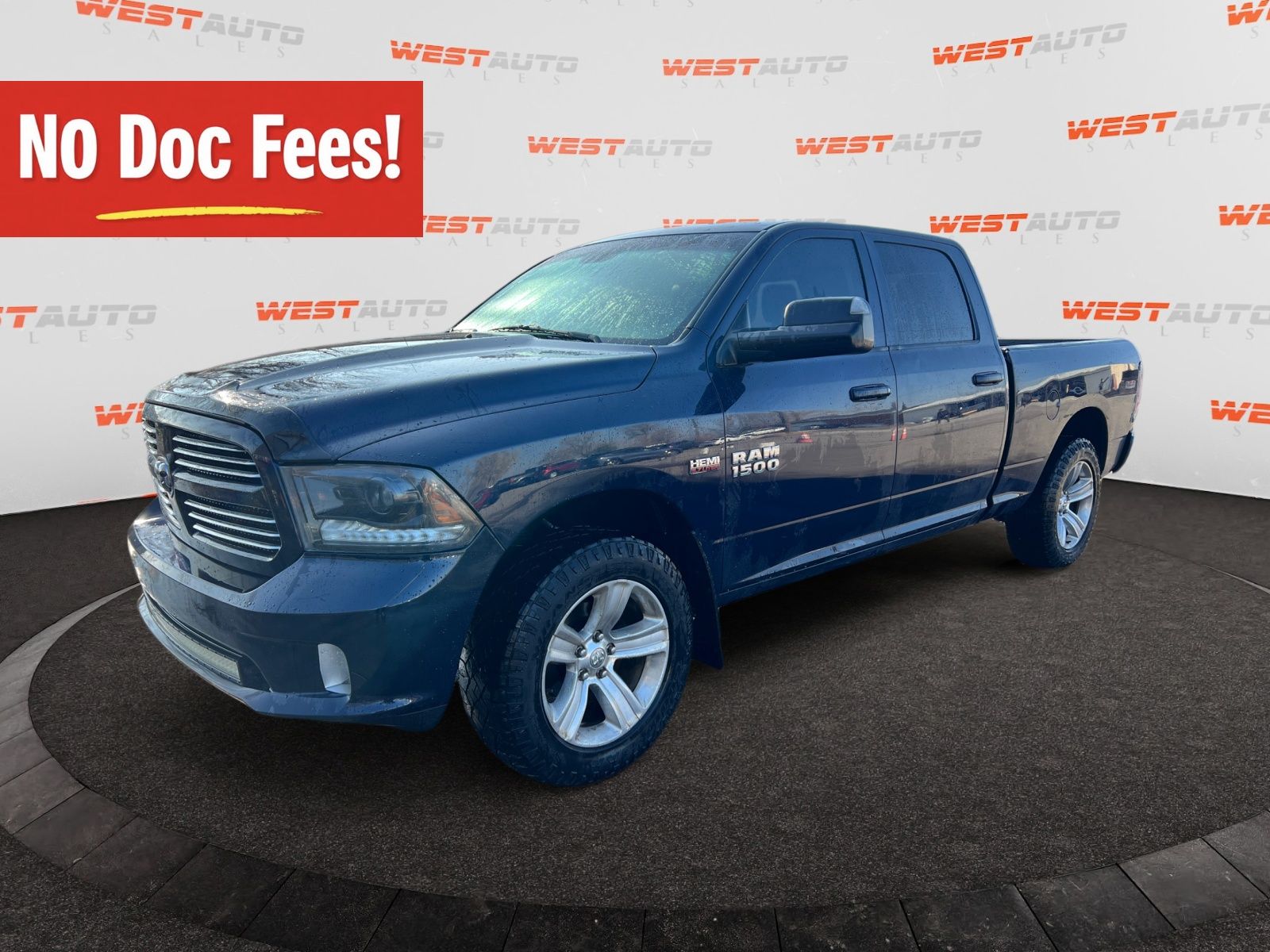 True Blue Pearlcoat 2015 RAM 1500 Pickup Truck Four-Wheel Drive 8-Speed Automatic