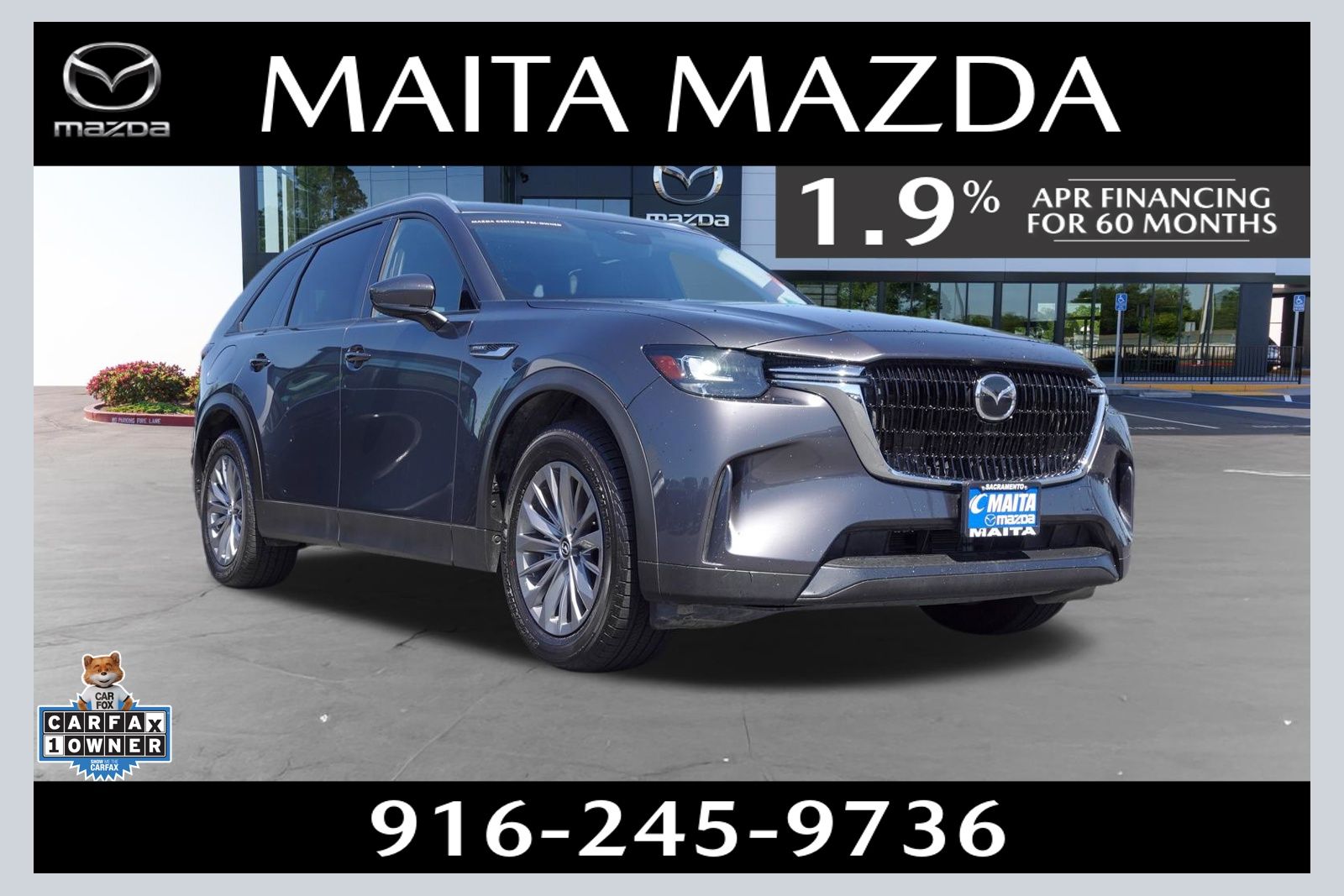 Machine Gray Metallic 2024 Mazda CX-90 PHEV Preferred AWD SUV / Crossover All-Wheel Drive 8-Speed Automatic