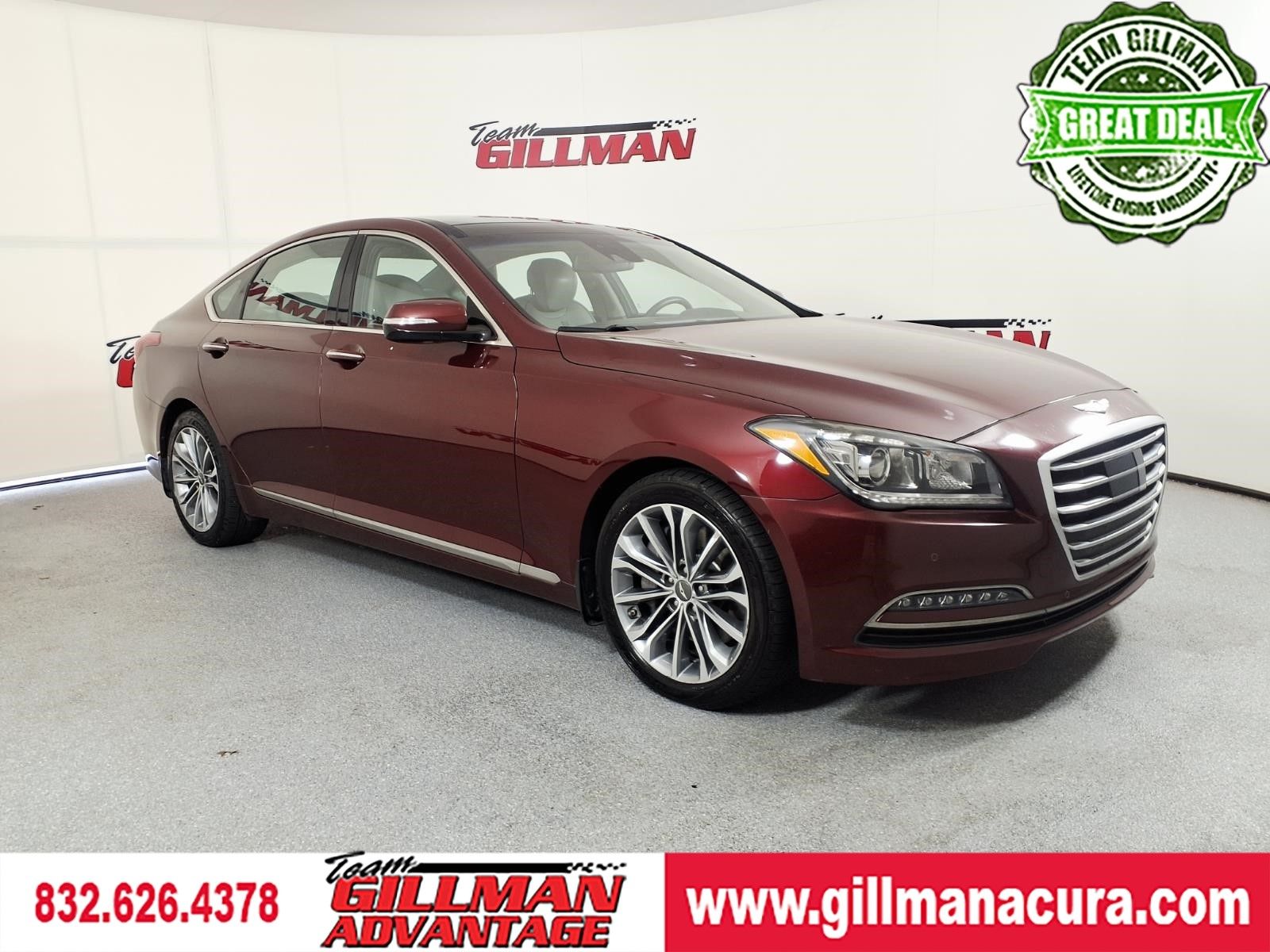 Pamplona Red 2016 Hyundai Genesis Sedan 8-Speed Automatic