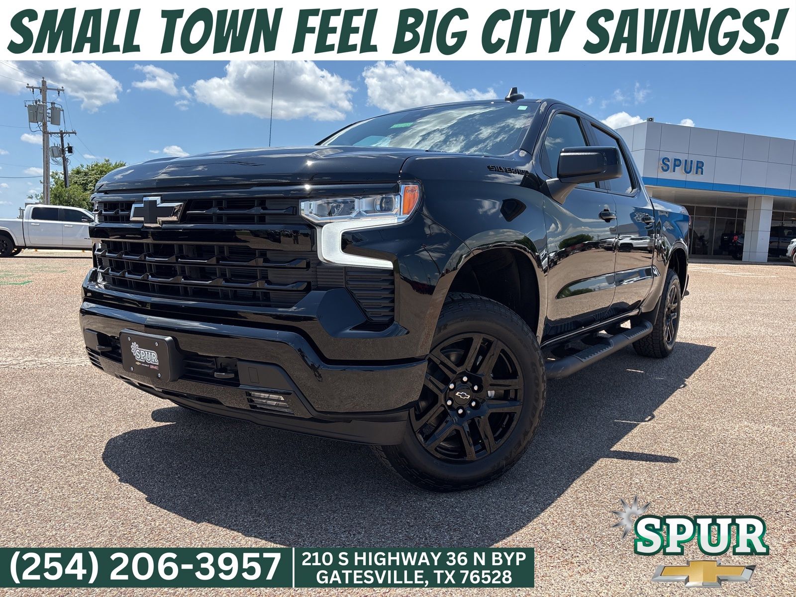 Black 2026 Chevrolet Silverado 1500 Pickup Truck Four-Wheel Drive 8-Speed Automatic