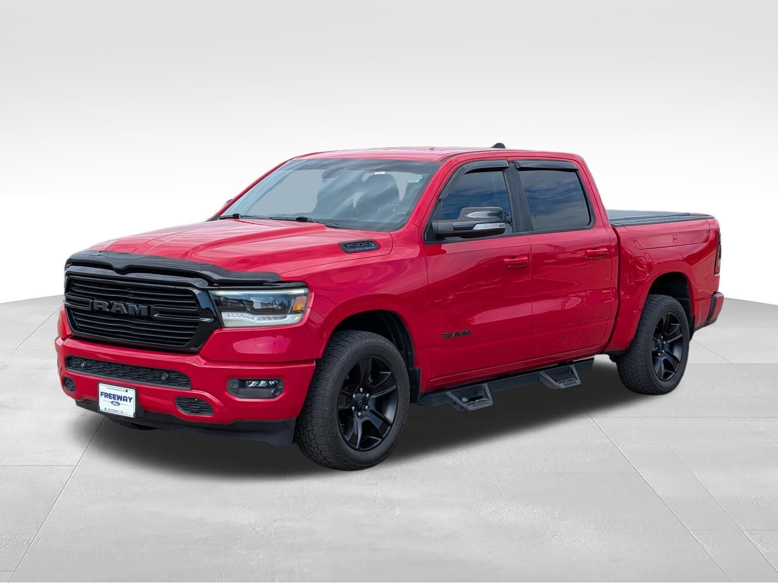 Flame Red Clearcoat 2021 RAM 1500 Pickup Truck Four-Wheel Drive 8-Speed Automatic