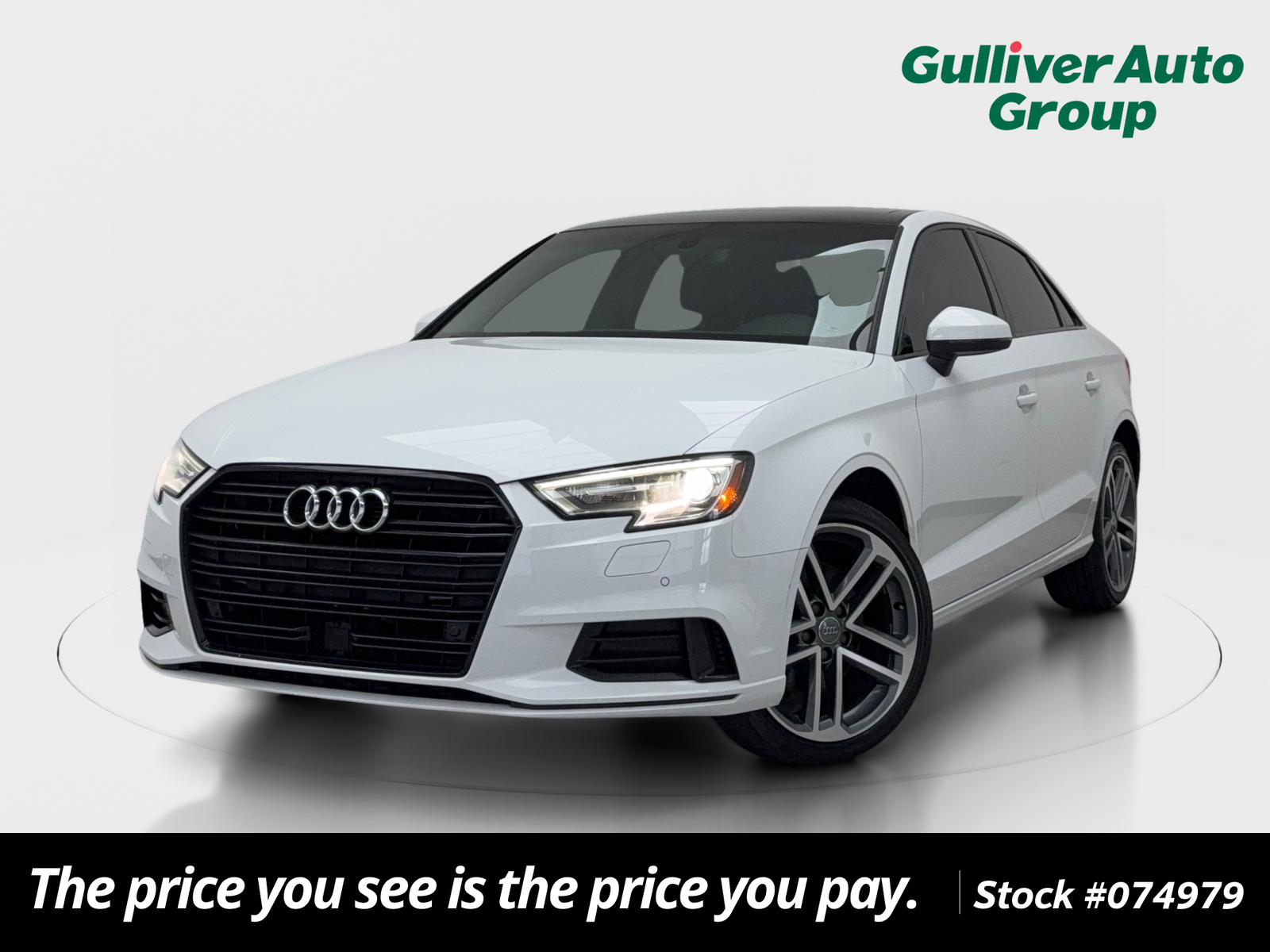 Glacier White Metallic 2020 Audi A3 Sedan Front-Wheel Drive 7-Speed Automatic