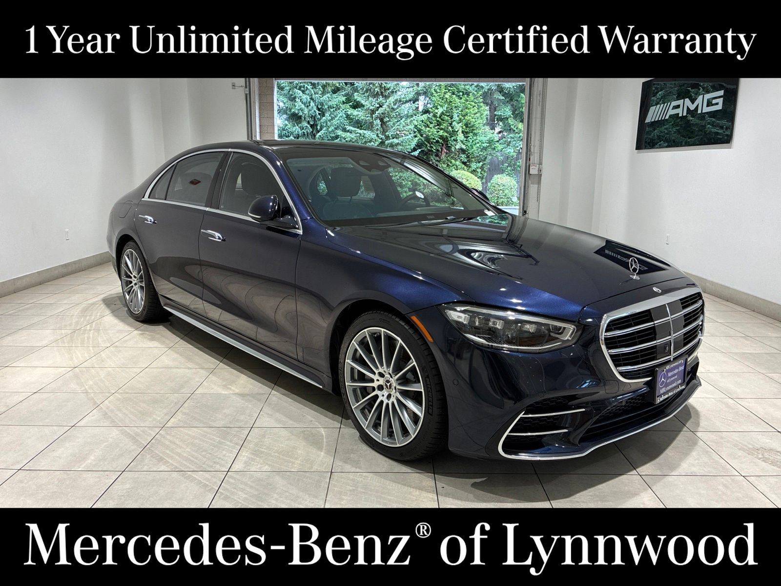 Nautical Blue Metallic 2022 Mercedes-Benz S-Class Sedan All-Wheel Drive 9-Speed Automatic