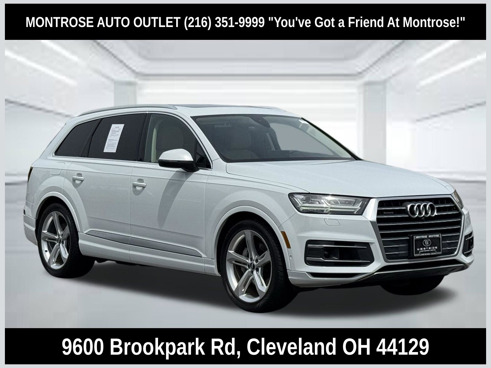 Glacier White 2019 Audi Q7 55 TFSI quattro Prestige SUV / Crossover All-Wheel Drive 8-Speed Automatic
