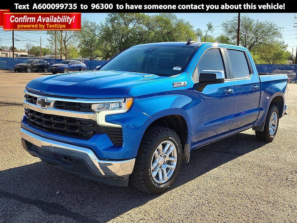Glacier Blue Metallic 2022 Chevrolet Silverado 1500 LT Crew Cab 4WD Pickup Truck Four-Wheel Drive Automatic