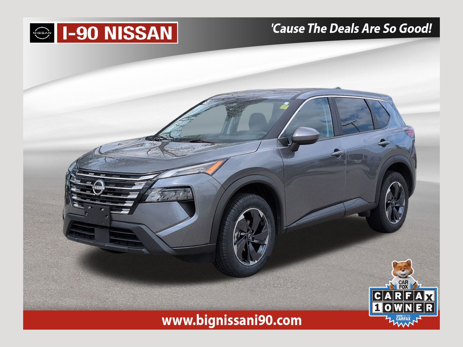 Gray (Gun Metallic) 2025 Nissan Rogue SV AWD SUV / Crossover All-Wheel Drive Continuously Variable Transmission
