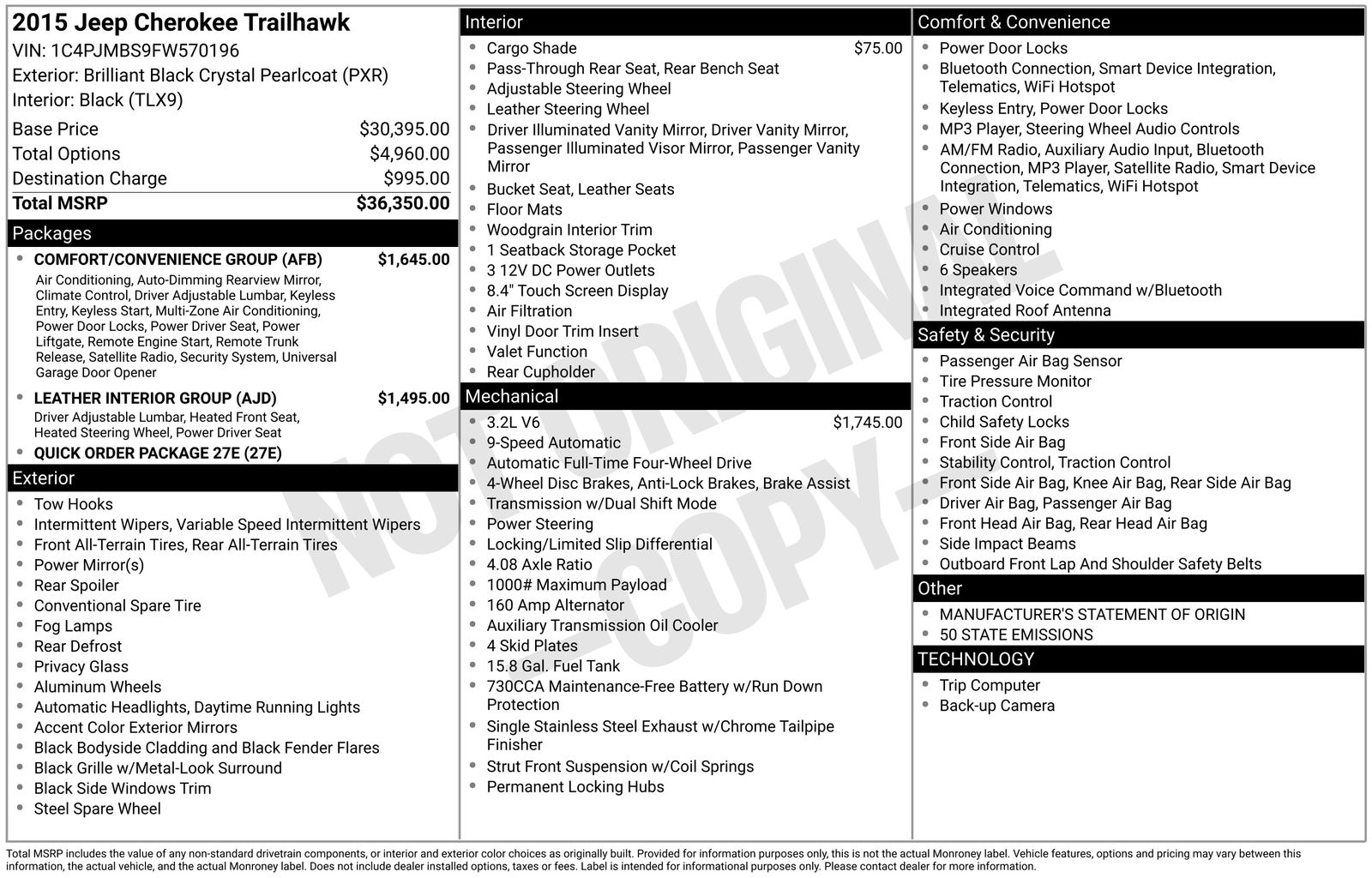 Used Car 2015 Jeep Cherokee  Trailhawk For Sale Under $12,000 In Austin, Texas