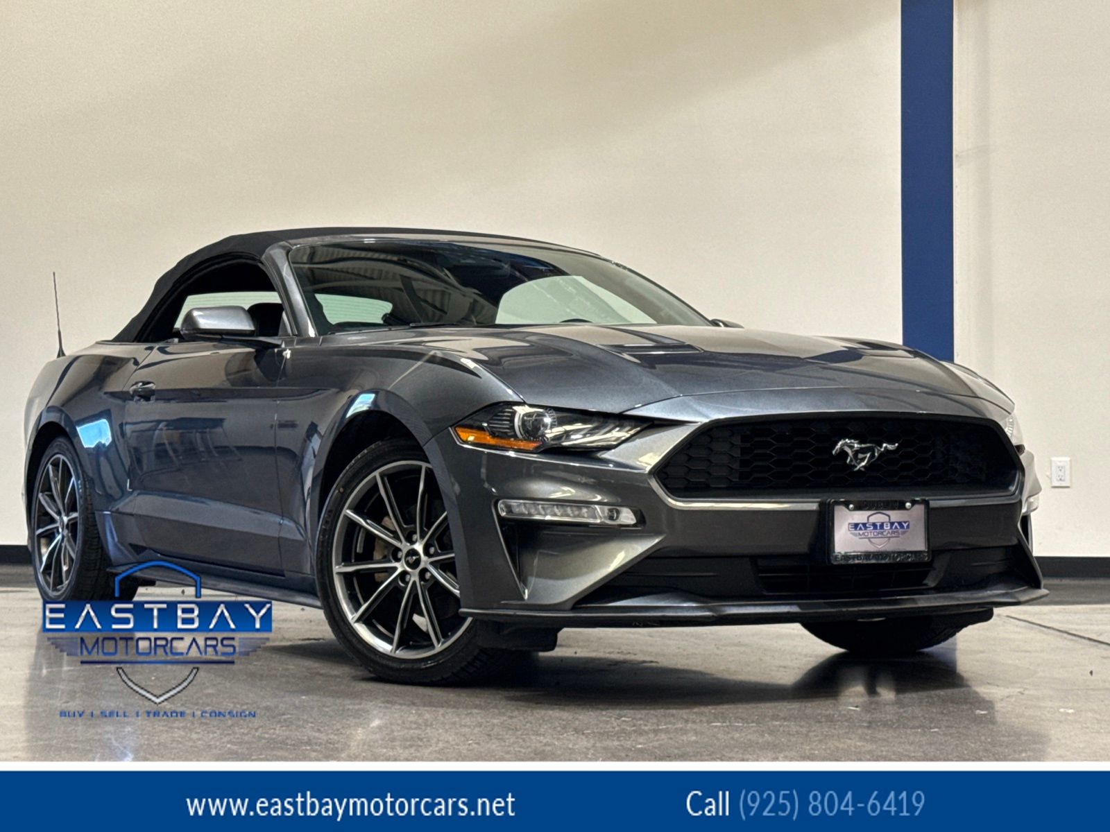 Gray (Magnetic) 2019 Ford Mustang Convertible Rear-Wheel Drive Automatic