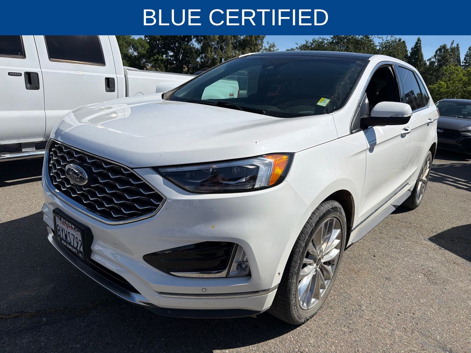 White Metallic 2021 Ford Edge Titanium FWD SUV / Crossover Front-Wheel Drive 8-Speed Automatic