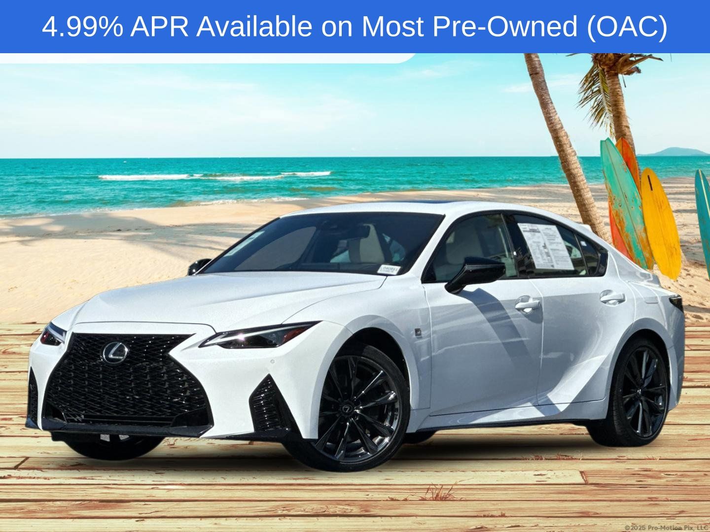 Ultra White 2025 Lexus IS Sedan 6-Speed Automatic