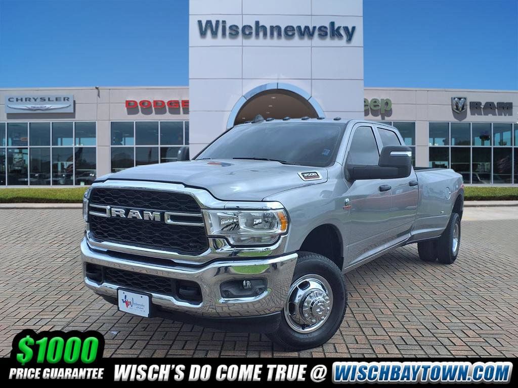 Billet Silver Metallic Clearcoat 2024 RAM 3500 Tradesman Crew Cab LB DRW 4WD Pickup Truck Four-Wheel Drive 6-Speed Automatic