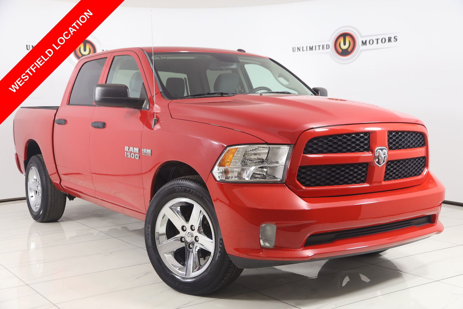 Flame Red Clearcoat 2016 RAM 1500 Pickup Truck Four-Wheel Drive 8-Speed Automatic