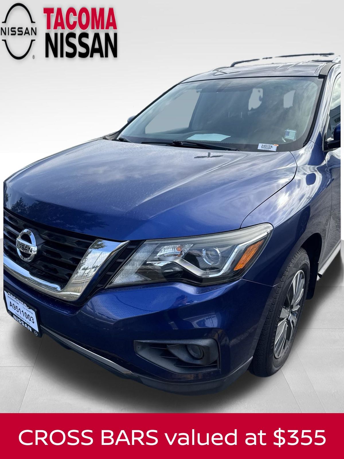 Caspian Blue 2017 Nissan Pathfinder SUV / Crossover Front-Wheel Drive Continuously Variable Transmission