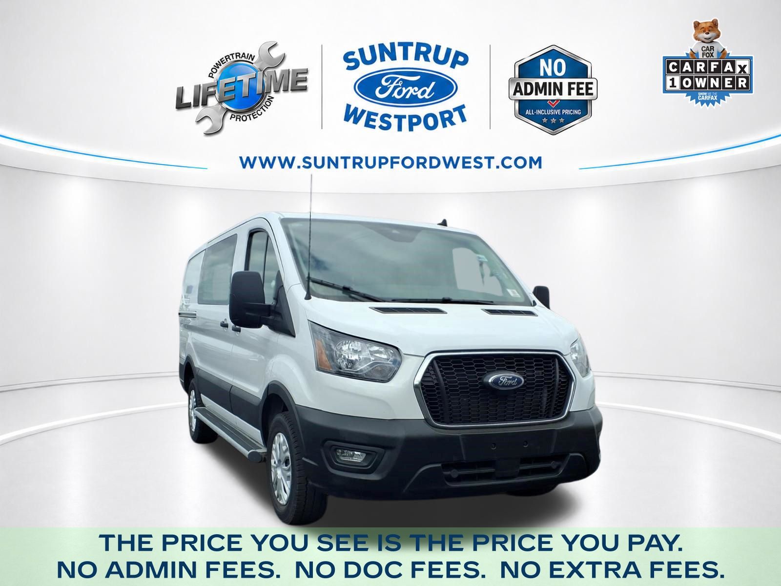 Oxford White 2025 Ford Transit Cargo 250 Low Roof RWD Van Rear-Wheel Drive