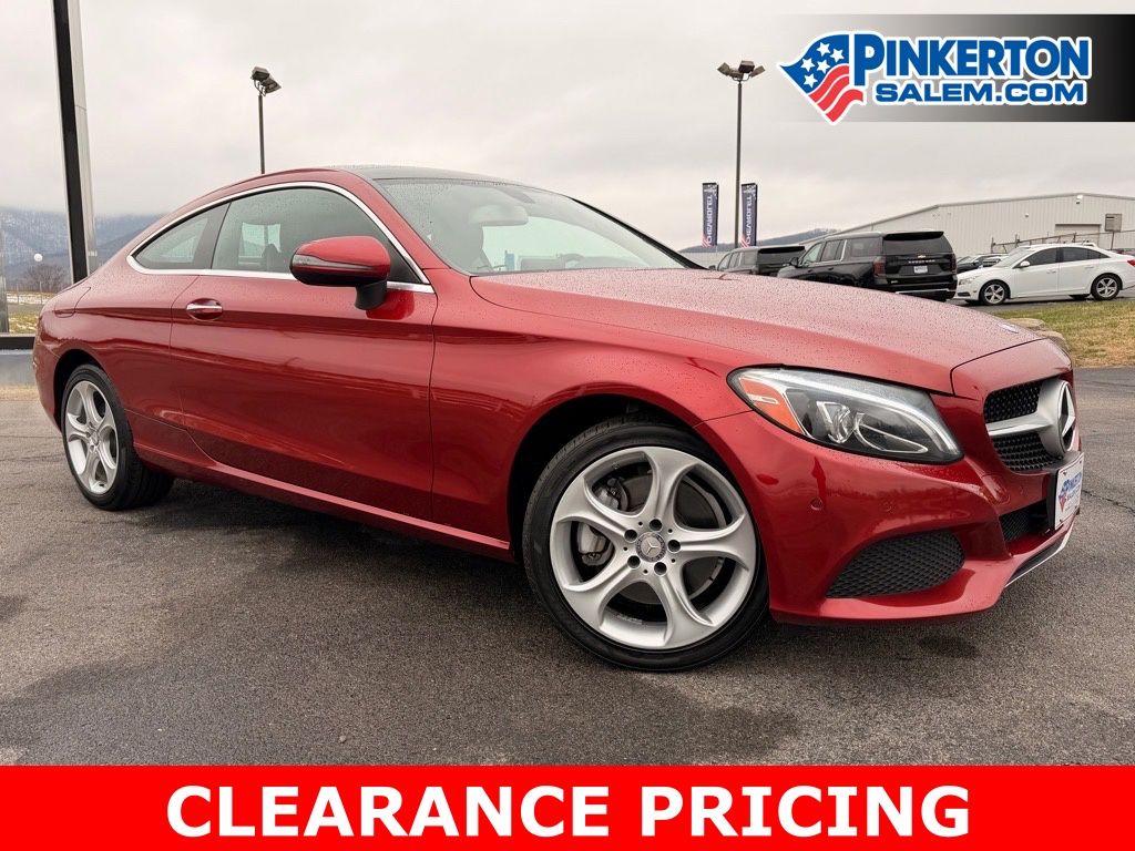 designo Cardinal Red Metallic 2017 Mercedes-Benz C-Class C 300 Coupe 4MATIC Coupe All-Wheel Drive 7-Speed Automatic