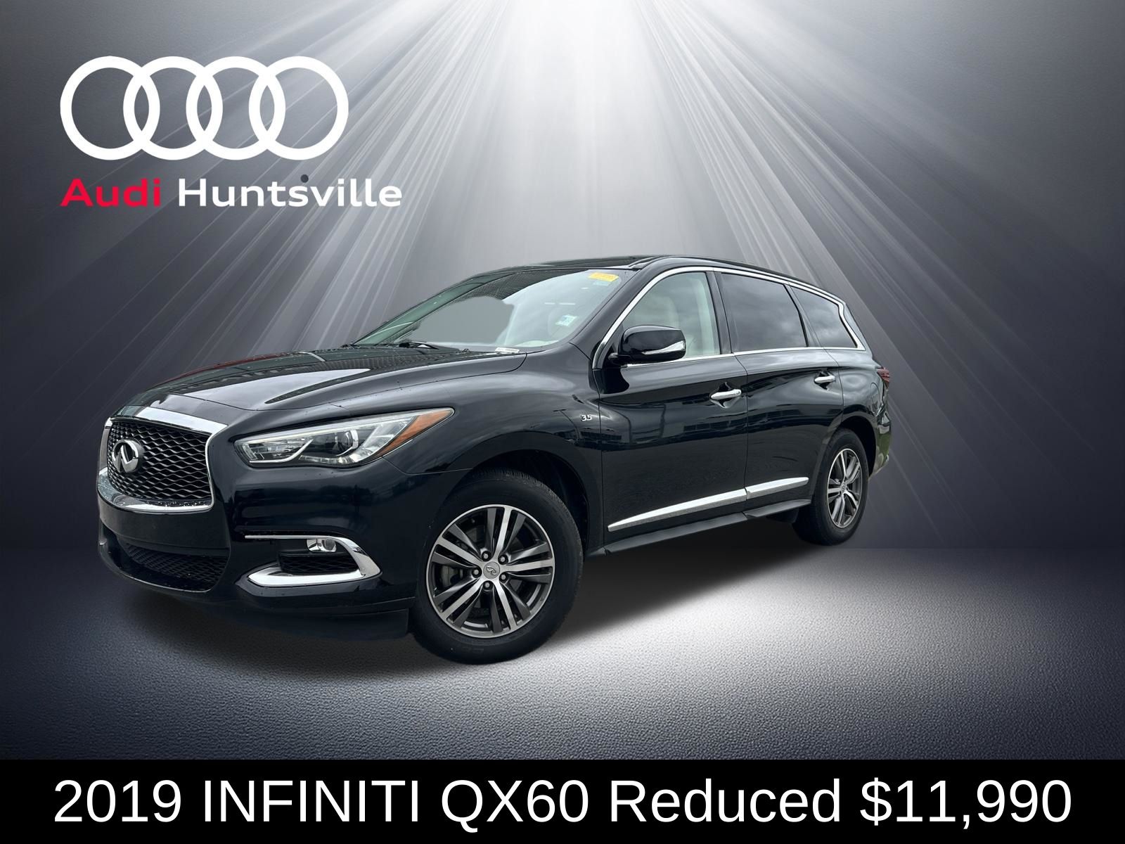 Black Obsidian 2019 INFINITI QX60 SUV / Crossover Front-Wheel Drive Continuously Variable Transmission