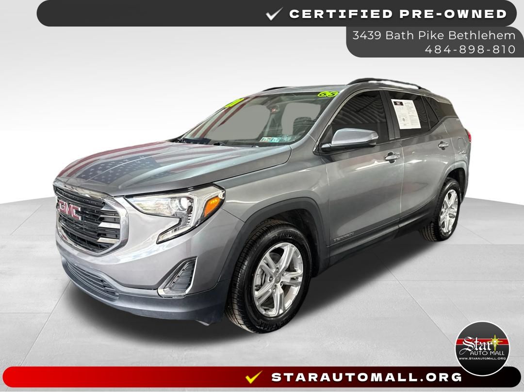 Gray (Steel Metallic) 2021 GMC Terrain SUV / Crossover Four-Wheel Drive 9-Speed Automatic