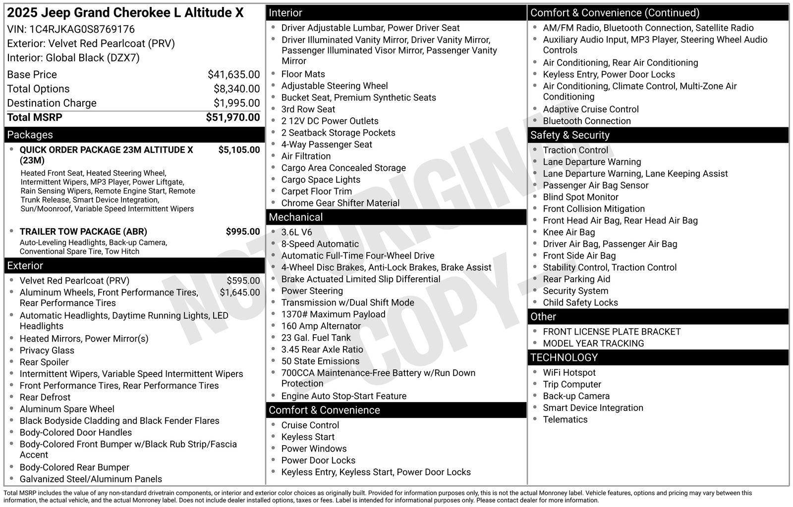 New 2025 Velvet Red Pearl-Coat Exterior Paint Jeep Altitude X image 4