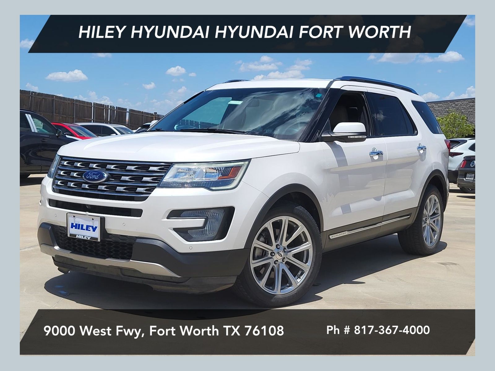 White Platinum Metallic Tri-Coat 2016 Ford Explorer SUV / Crossover Front-Wheel Drive 6-Speed Automatic