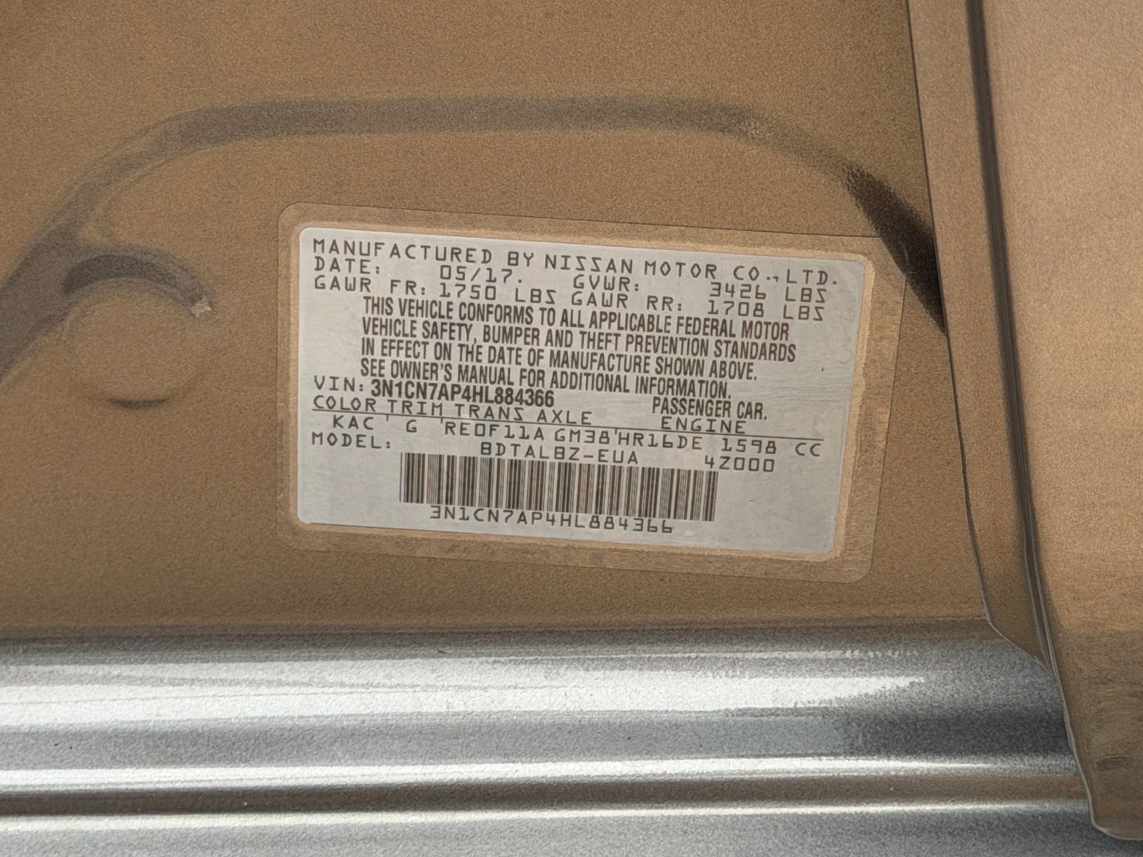 Used 2017 Khaki Nissan 1.6 SV image 26