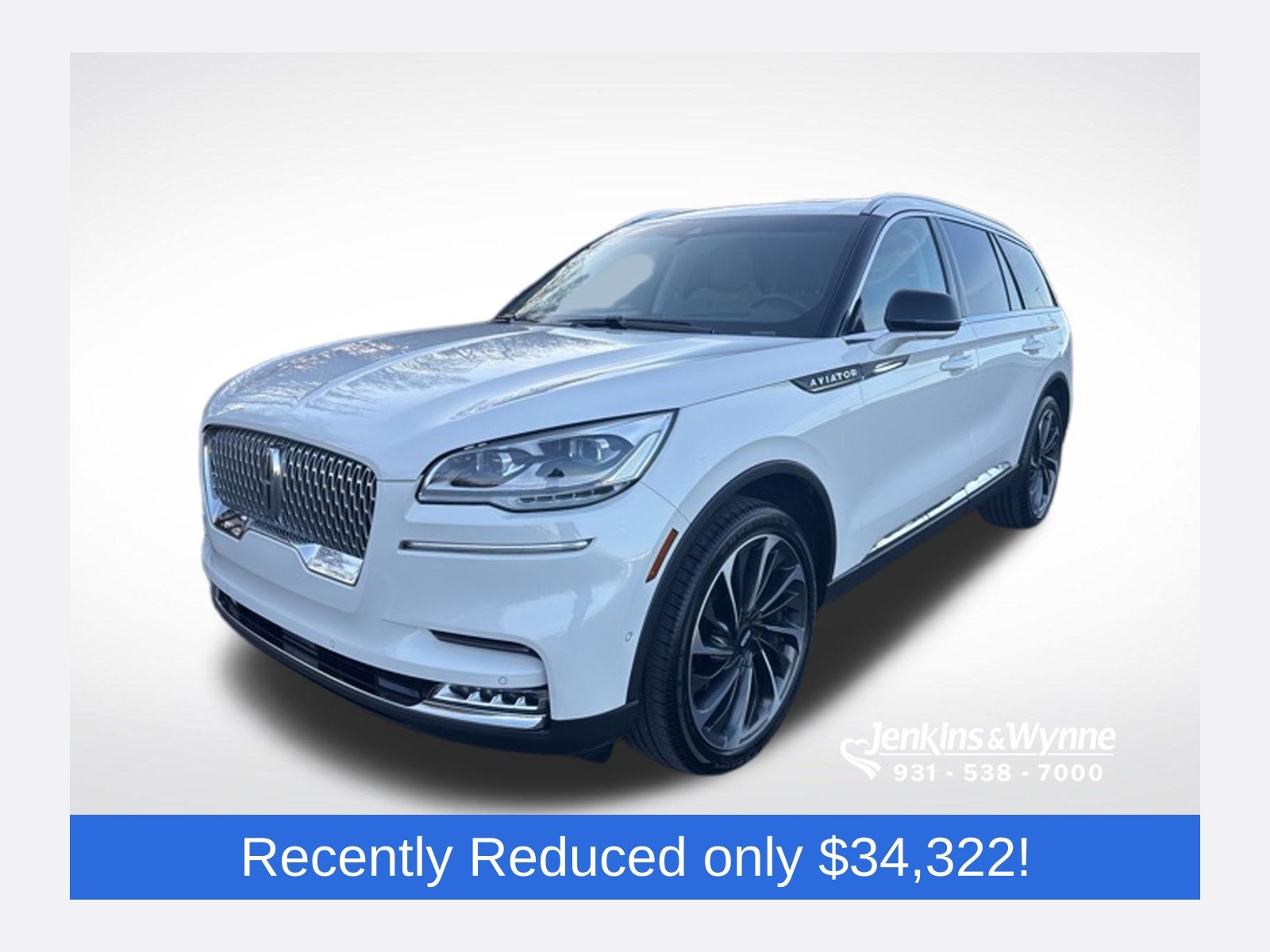 White Metallic 2023 Lincoln Aviator Reserve AWD SUV / Crossover All-Wheel Drive Automatic