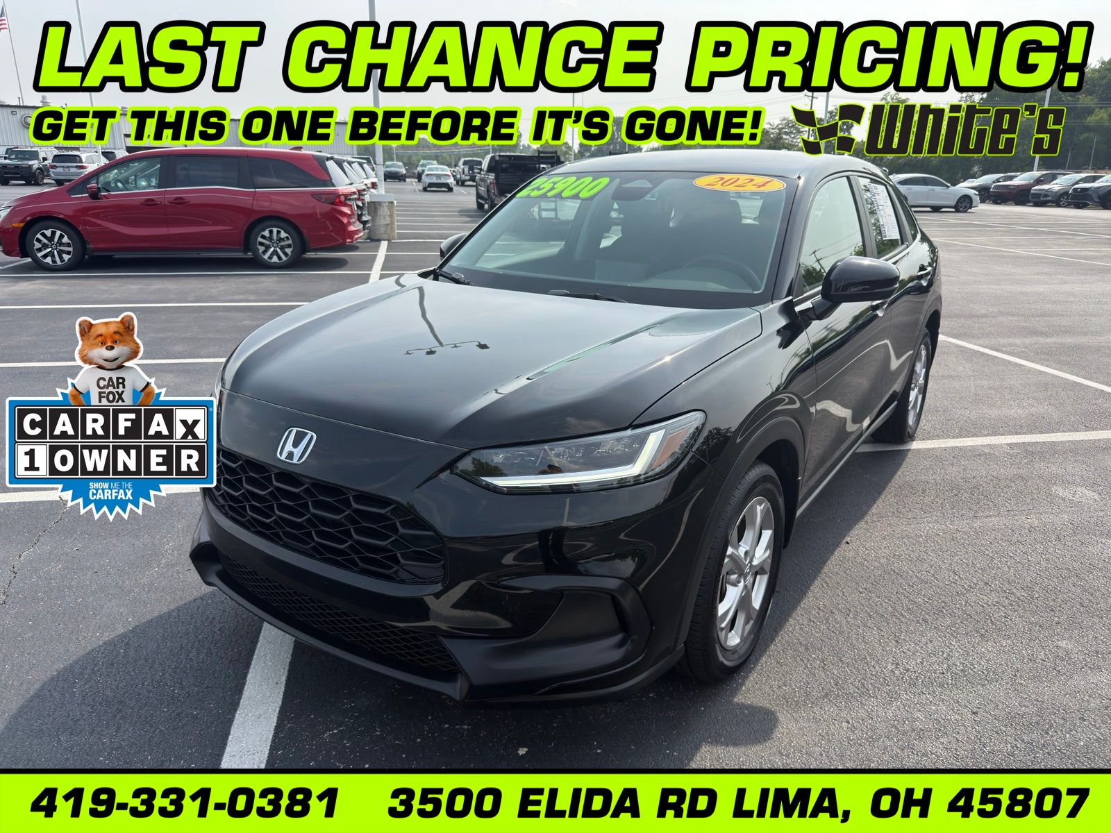Crystal Black Pearl 2024 Honda HR-V SUV / Crossover All-Wheel Drive Continuously Variable Transmission