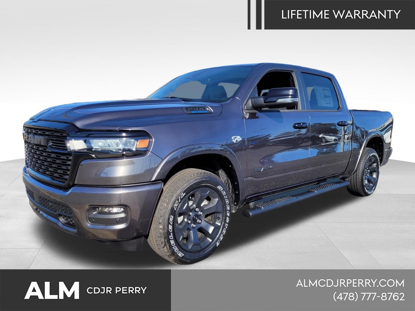 Gray (Granite Crystal Metallic Clearcoat) 2026 RAM 1500 Big Horn Crew Cab 4WD Pickup Truck Four-Wheel Drive 8-Speed Automatic