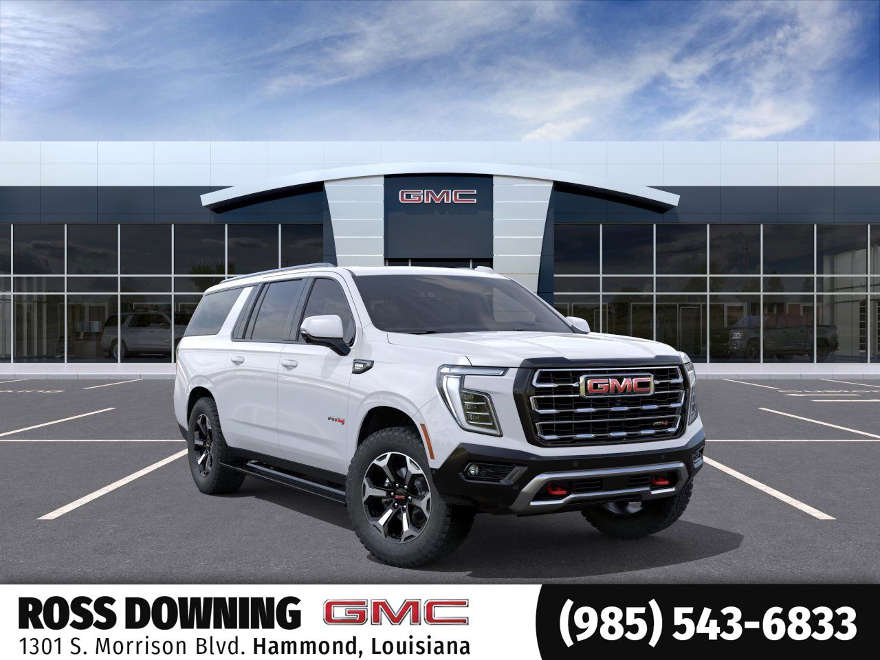 2026 GMC Yukon XL AT4 White at Ross Downing Buick GMC