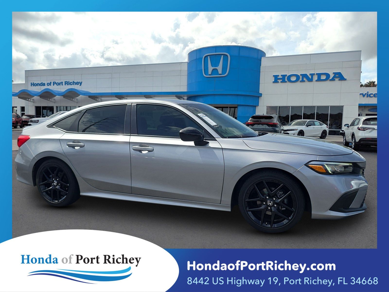 Lunar Silver Metallic 2022 Honda Civic Sedan Front-Wheel Drive Continuously Variable Transmission