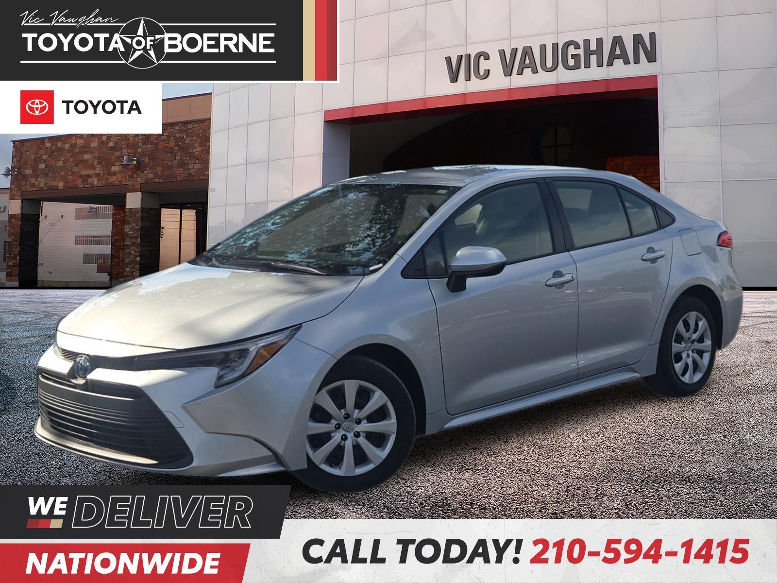 Classic Silver Metallic 2025 Toyota Corolla Hybrid Sedan Front-Wheel Drive Continuously Variable Transmission