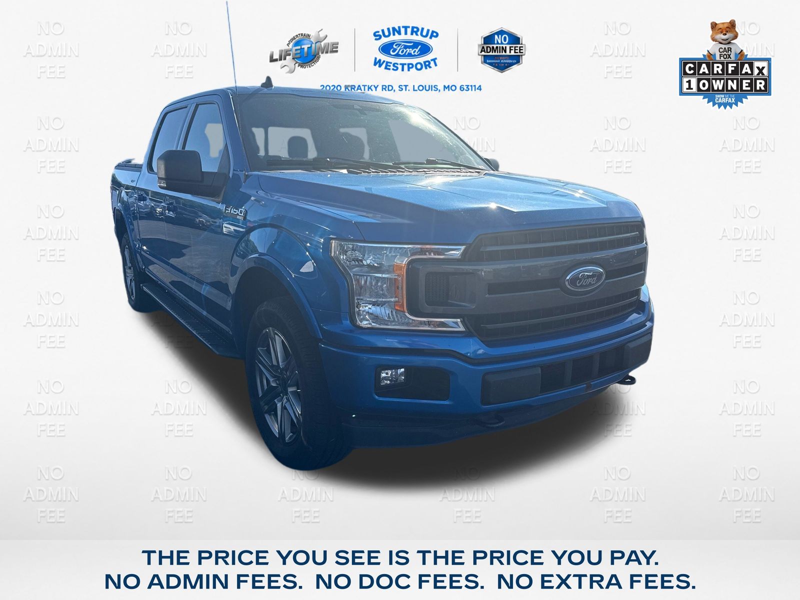 Velocity Blue Metallic 2019 Ford F-150 Pickup Truck Four-Wheel Drive Automatic