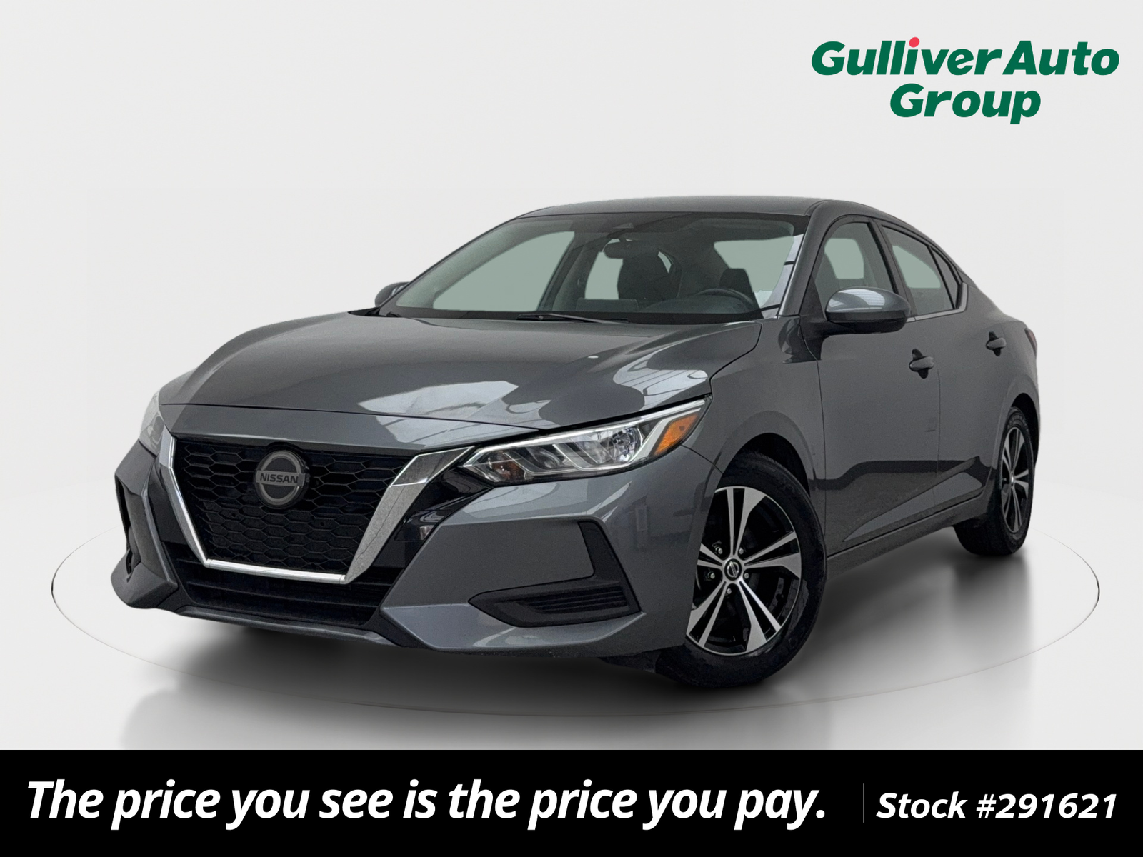 Gun Metallic/Super Black 2021 Nissan Sentra Sedan Front-Wheel Drive Continuously Variable Transmission