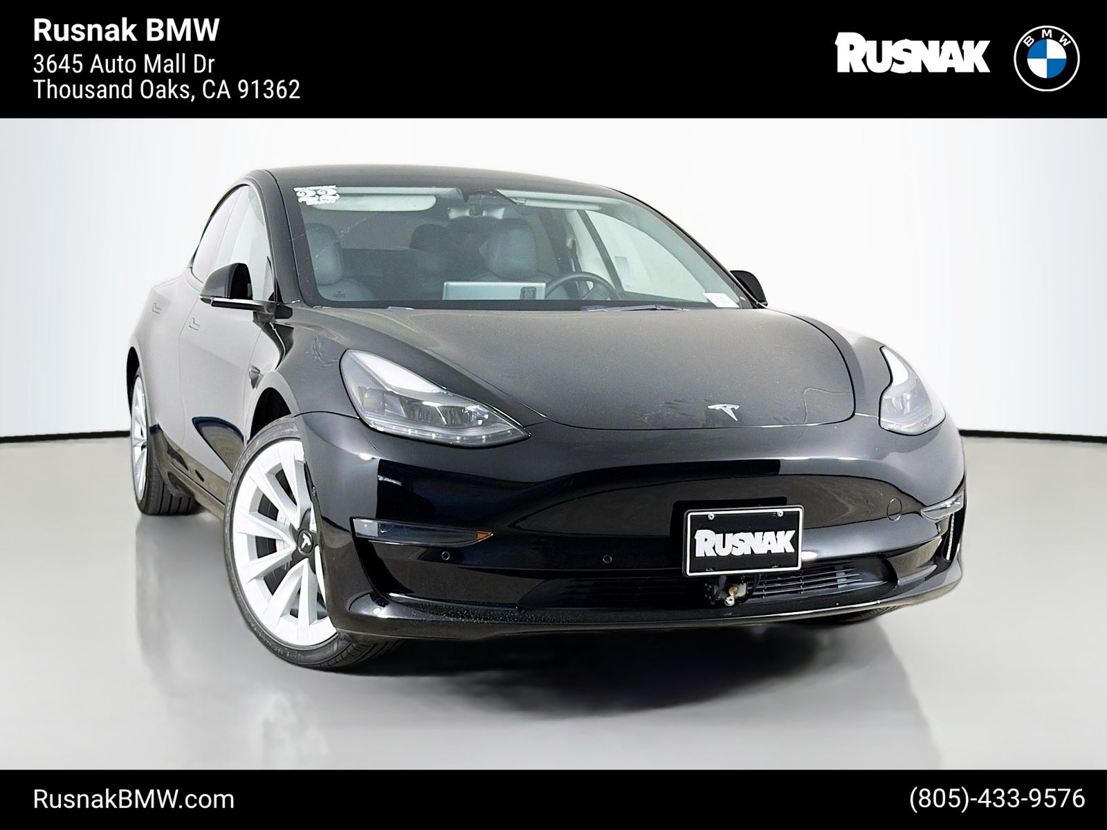 Solid Black 2022 Tesla Model 3 Long Range AWD Sedan All-Wheel Drive 1-Speed Automatic