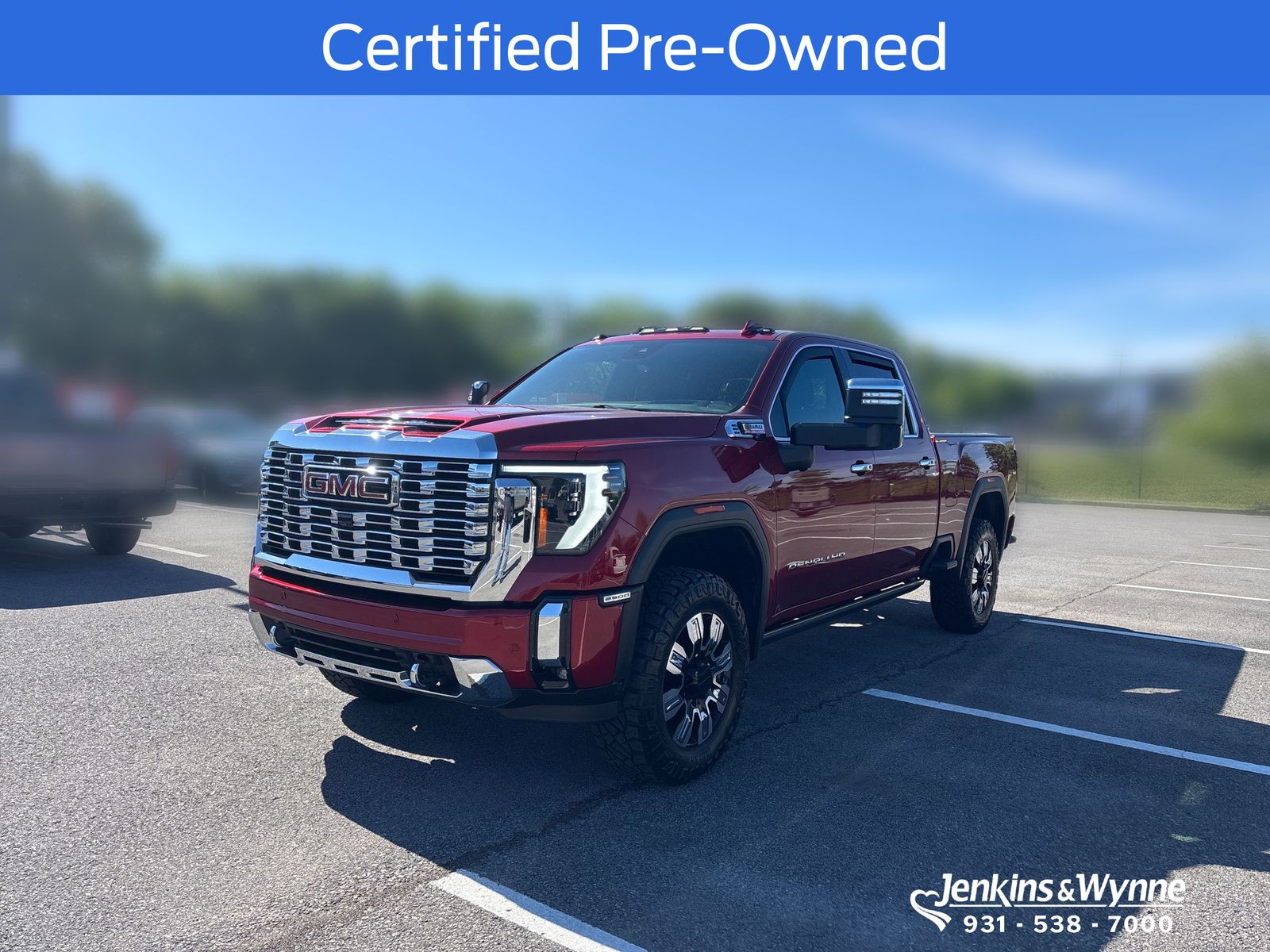 Volcanic Red Tintcoat 2024 GMC Sierra 2500HD Denali Crew Cab 4WD Pickup Truck Four-Wheel Drive Automatic