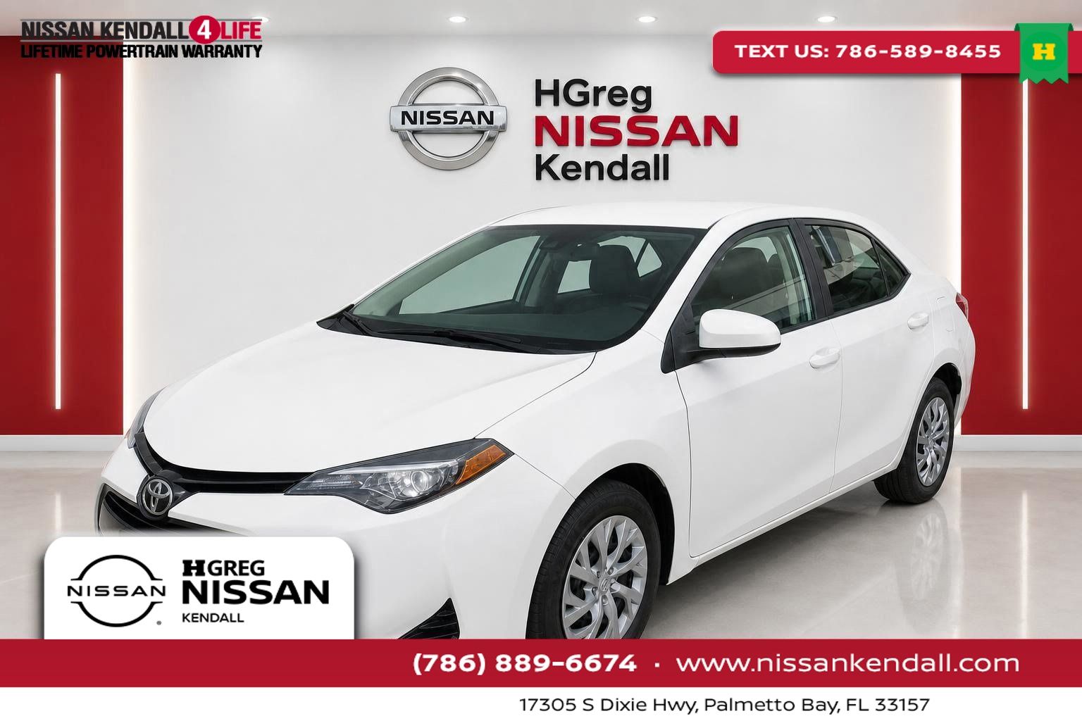 Super White 2017 Toyota Corolla Sedan Front-Wheel Drive Continuously Variable Transmission