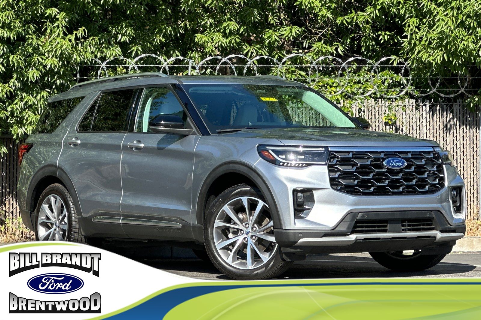 Iconic Silver Metallic 2025 Ford Explorer Platinum RWD SUV / Crossover Rear-Wheel Drive Automatic