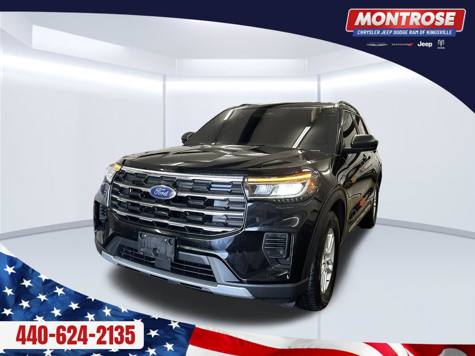 Black Metallic 2025 Ford Explorer SUV / Crossover All-Wheel Drive Automatic
