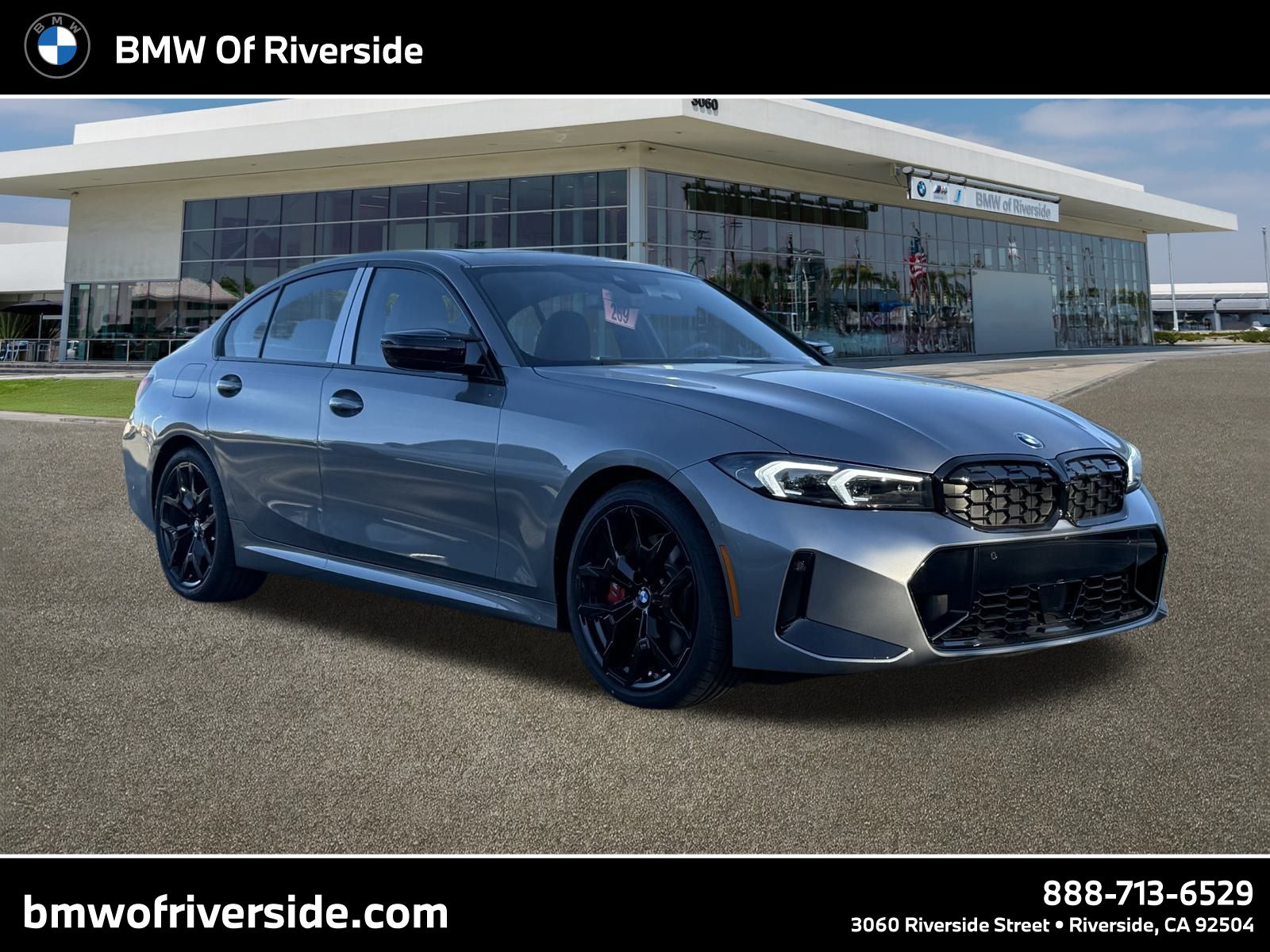 Gray (Skyscraper Grey Metallic) 2026 BMW 3 Series M340i xDrive Sedan All-Wheel Drive 8-Speed Automatic