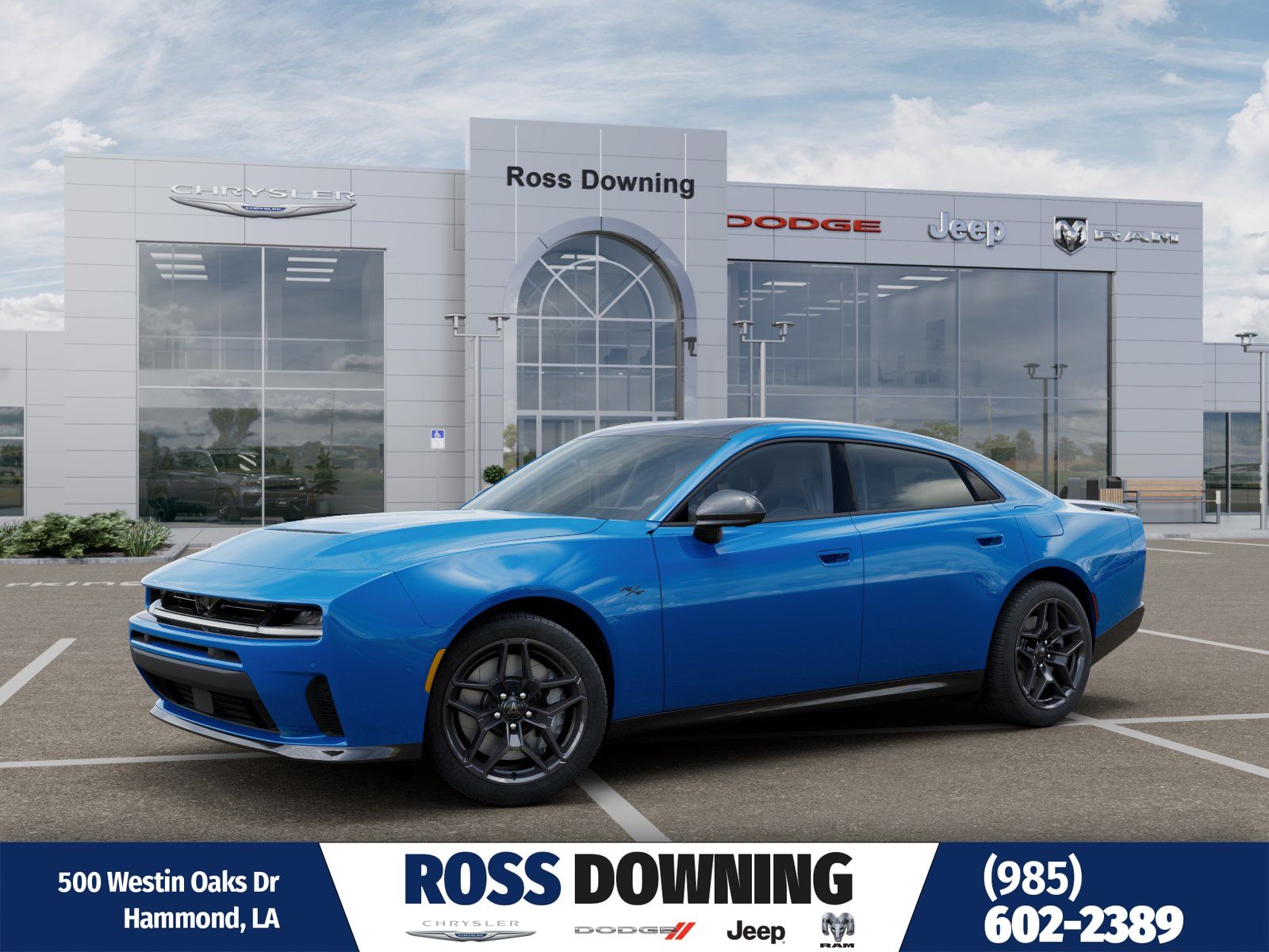 Bludicrous 2026 Dodge Charger R/T Sedan AWD Sedan All-Wheel Drive 8-Speed Automatic