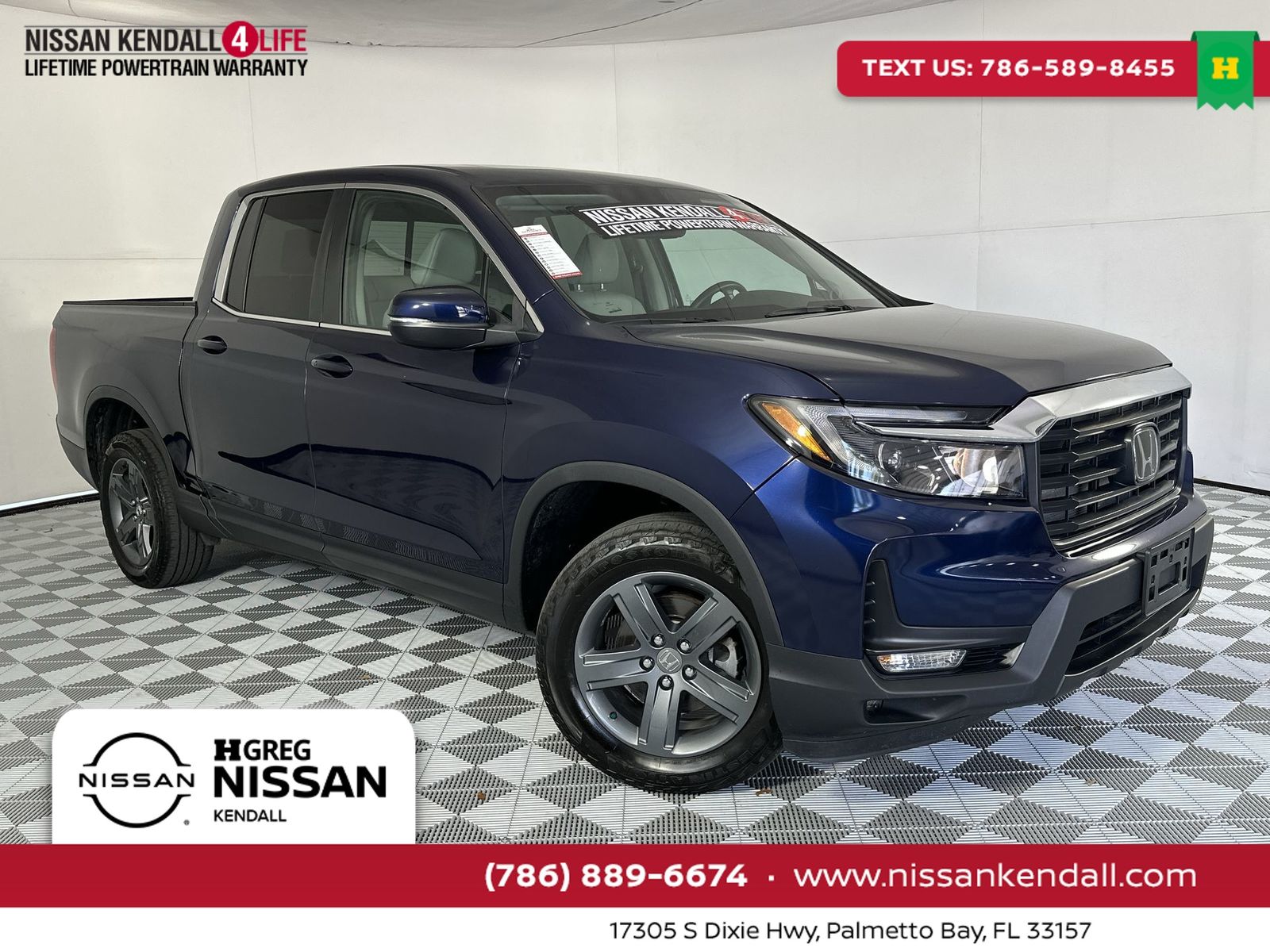 Black (Obsidian Blue Pearl) 2023 Honda Ridgeline RTL AWD Pickup Truck All-Wheel Drive 9-Speed Automatic