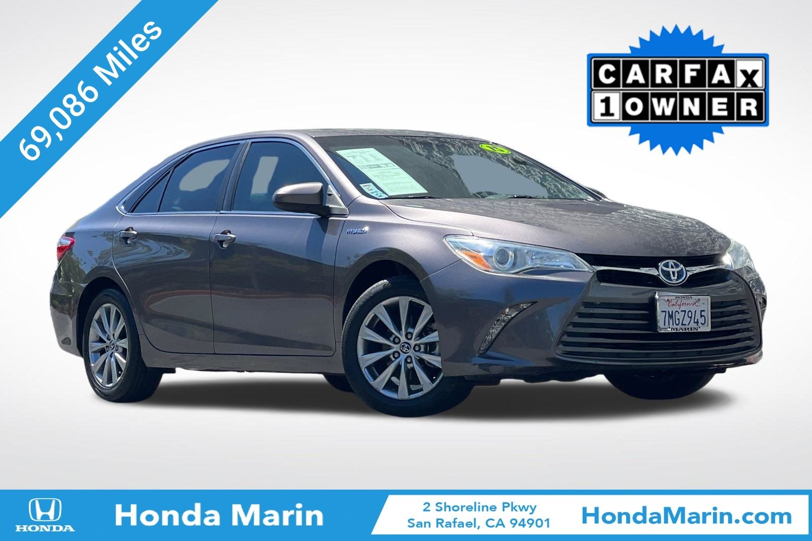 Predawn Gray Mica 2015 Toyota Camry Hybrid Sedan Front-Wheel Drive Continuously Variable Transmission