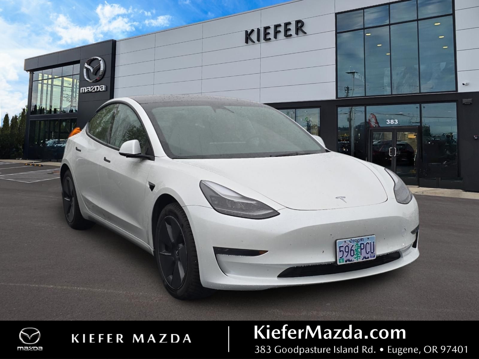 White 2023 Tesla Model 3 RWD Sedan Rear-Wheel Drive 1-Speed Automatic