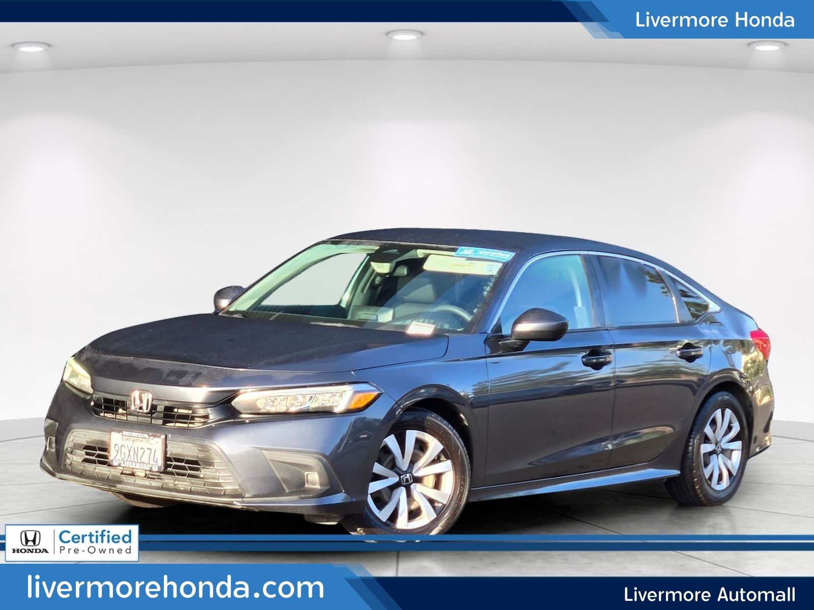 Gray 2023 Honda Civic Sedan Front-Wheel Drive Continuously Variable Transmission