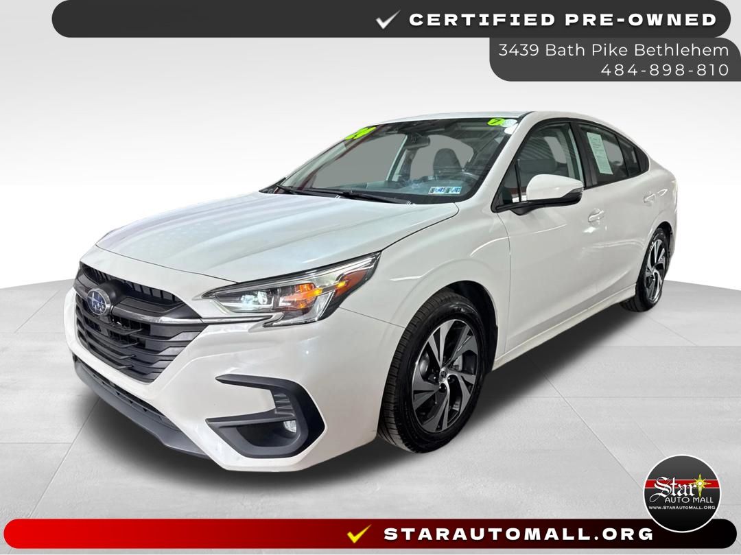 Crystal White Pearl 2024 Subaru Legacy Sedan All-Wheel Drive Continuously Variable Transmission