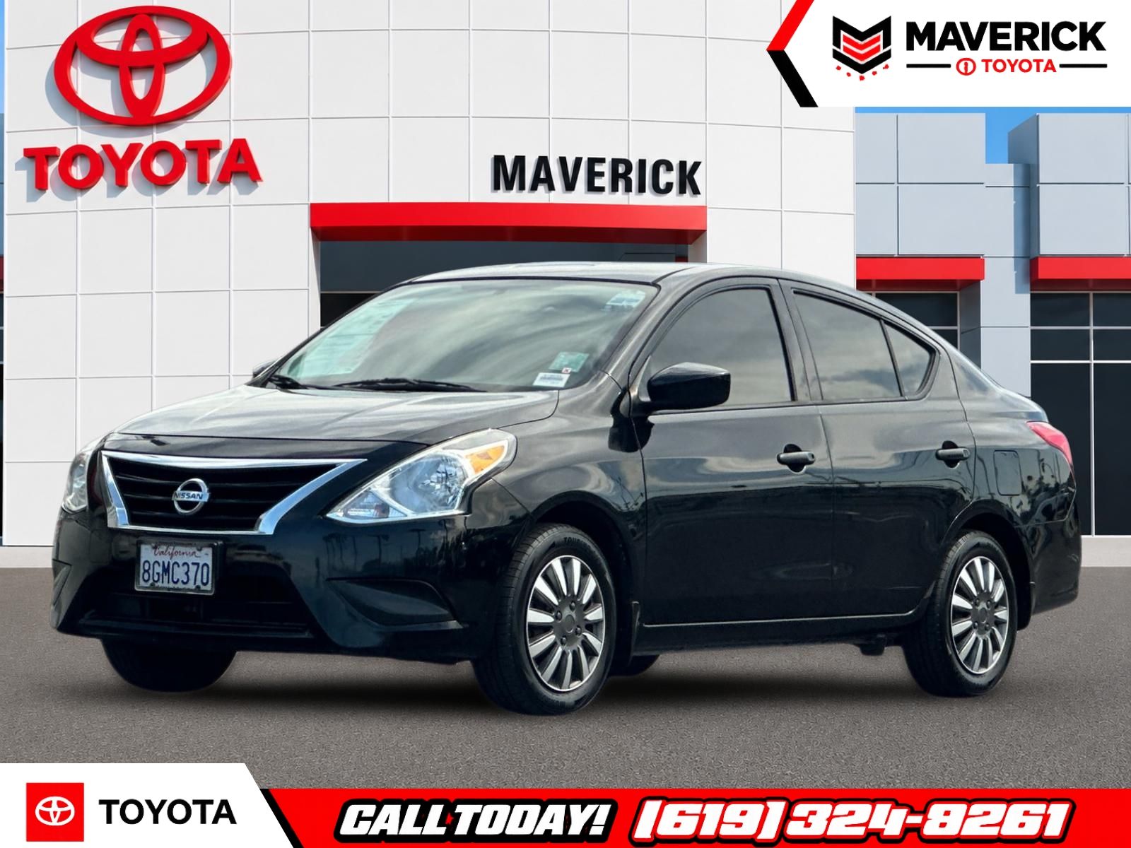 Super Black 2017 Nissan Versa Sedan Front-Wheel Drive Continuously Variable Transmission